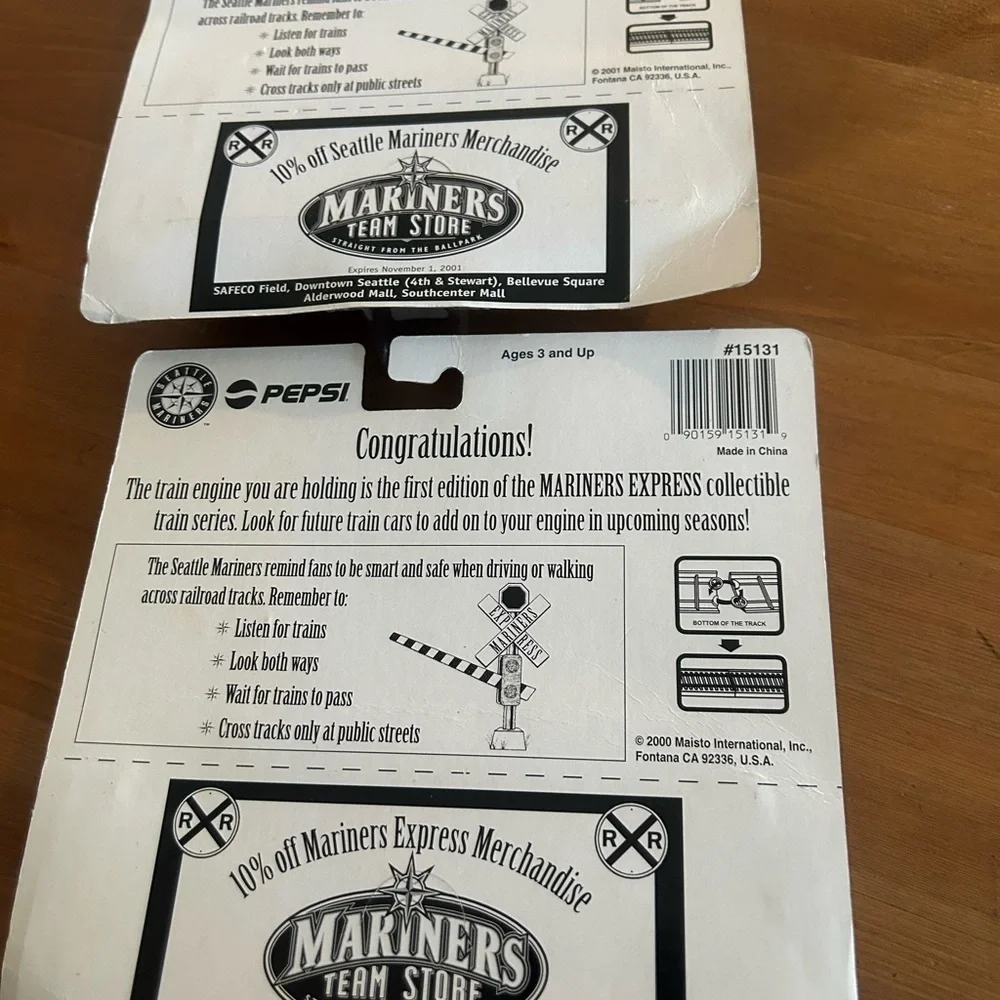 New in Pack Mariners Express Collectible Train Set 2000's